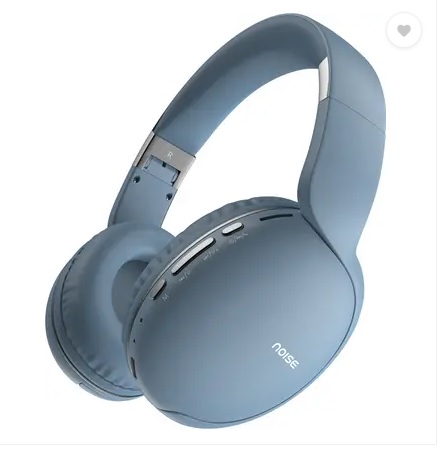 Noise TWO with 50 Hours Playtime, Low latency (up to 42ms), and Dual pairing Wireless Bluetooth (Serene Blue, On the Ear)