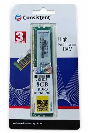 consistant RAM 1600 DDR3 8 GB (Single Channel) PC (26122022)
