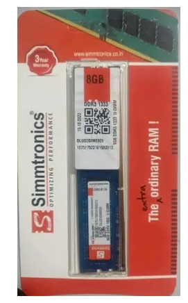 simtronics 8GB 1333 DDR3 DDR3 8 GB (Single Channel) PC (SIM1333)