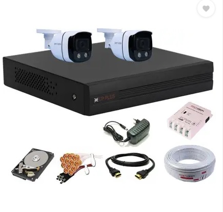 CP PLUS 4 Channel HD DVR 1080p,2Pcs Spotvision 2.4MP FULL HD Color Nightvision Outdoor Security Camera (500 GB, 4 Channel)