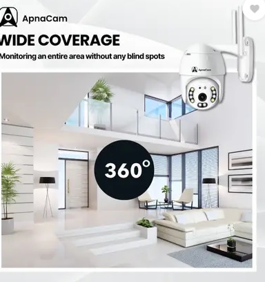 ApnaCam 5MP Full HD WiFi Outdoor Security Camera 360 view Night Vision Waterproof Security Camera (128 GB, 1 Channel)