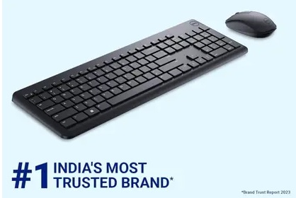 DELL KM3322W Keyboard & Mouse Combo, Anti-fade & Spill-resistant Keys Wireless Standard Multi-device Keyboard Compatible with Desktop, Laptop, Mac up to 36 Month Battery Life, 3Y Advance Exchange Warranty (Black)