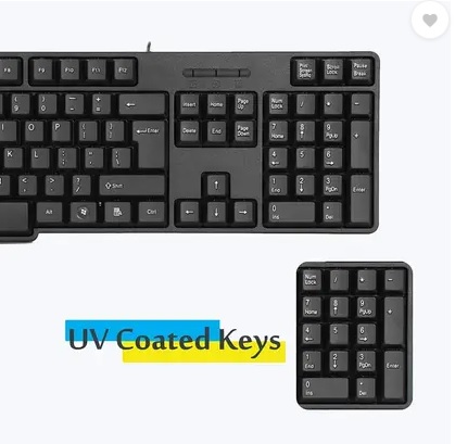 ZEBRONICS Zeb-K20 / Zeb-K65 Wired USB Standard Desktop Keyboard Compatible with Desktop, Laptop, Mac UV Coated Keys, USB Interface, Retractable Stand, Plug and Play (Black)