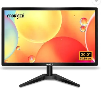 Frontech - 50.8 cm (20 inch) HD LED Backlit VA Panel Monitor (MON-0074) (Adaptive Sync, Response Time: 3 ms, 60 Hz Refresh Rate)