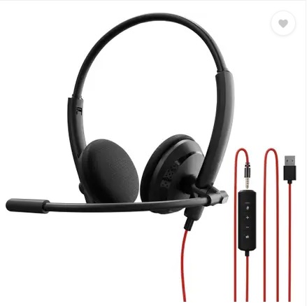 ZEBRONICS VCX101 Wired Headphone with Adjustable Mic, 27mm Drivers, 2.8m Cable, Mobile/PC Wired Gaming (Black, On the Ear)