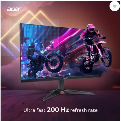 Acer NITRO 68.58 cm (27 inch) Full HD IPS Panel with sRGB 99%, HDR10 Support, 2X2W Inbuilt Speakers, Acer Display Widget, Acer VisionCare 2.0, Tilt-able stand Gaming Monitor (VG270 X1) (Frameless, AMD Free Sync, Response Time: 0.5 ms, 200 Hz Refresh Rate)