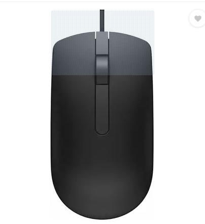 DELL MS 116-BK Wired Ambidextrous Optical Mouse (USB, Black)