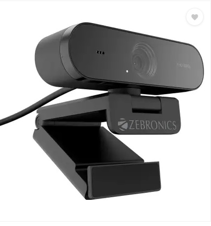 ZEBRONICS Zeb-Live PRO 1920 HD Webcam with Built-In Microphone with Night Vision Ethernet Connectivity (Black)