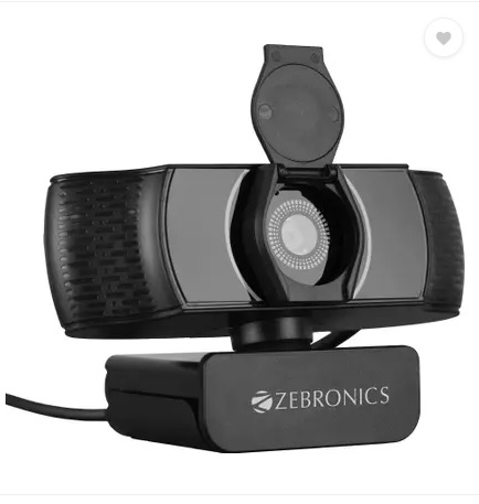ZEBRONICS Zeb Pure Plus, 4K UHD Webcam,Built-in Microphone,Automatic White Balance, 8.3 HD Webcam with Built-In Microphone USB Connectivity (Black)