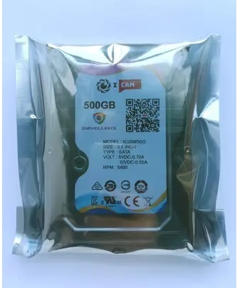 iCam Surveillance 500 GB All in One PC's Silver SATA Internal Hard Disk Drive (HDD) (IC26W50G) (Interface: SATA, Form Factor: 3.5 inch)