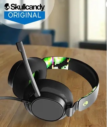 Skullcandy SLYR XBOX for PC, Playstation, PS4, PS5, Xbox, Nintendo Switch Wired Gaming (Green Digi-Hype, Over the Ear, On the Ear)