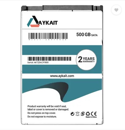 Aykait AKTL500AC 500 GB Laptop, Desktop Tial Green SATA Internal Hard Disk Drive (HDD) (500GB Internal Laptop Hard Drive 5400 RPM 128 Cache (AKTL500AC) 2 Years Warranty) (Interface: SATA, Form Factor: 2.5 Inch)