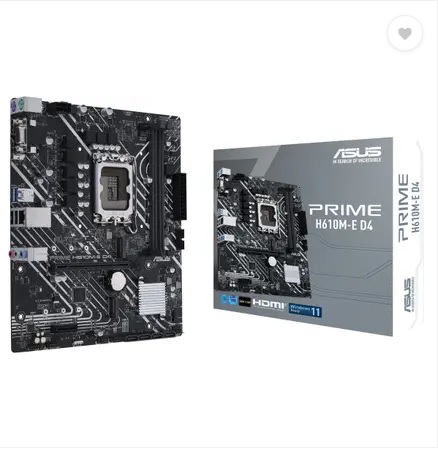 ASUS PRIME H610M-E D4 LGA 1700Socket Micro-ATX Intel H610 Chipset DDR4 Motherboard for Desktop
