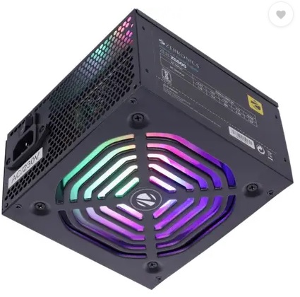 ZEBRONICS Premium Power Supply ZEB-ZS500 500 Watts Computer PSU with 3 SATA Cables (Black)